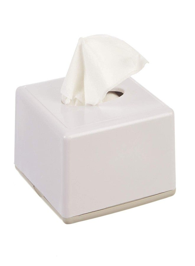 MDN Square Facial Tissue Dispenser and Holder for Bathroom Vanity Countertops Bedroom Desks Tables 12 X 12 X 7 cms with 2 Refill - Image 3
